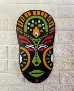African Mask Wall Decor, Modern African Mask, Wood Art, Layered Wall Sign