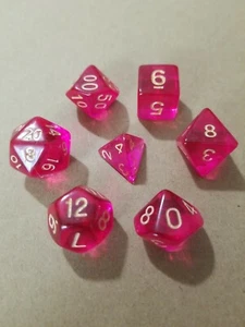 Polyhedral Gaming Dice, 7pc set (d4,6,8,10,12,20,%) - Picture 1 of 2