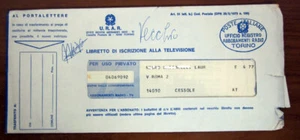 U.R.A.R. LIBRETTO DI ABBONAMENTO TV 1979 CESSOLE ASTI - Picture 1 of 6