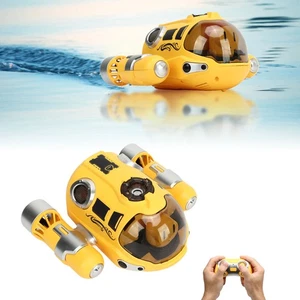 (Yellow) Remote Control Speedboat Water 500mAh Battery RC Submarine Safe SC - Picture 1 of 12