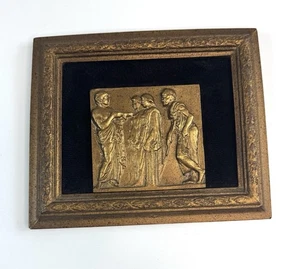 Vintage Gold Framed Grecian Greek Roman Gods Wall Art Raised - Picture 1 of 5