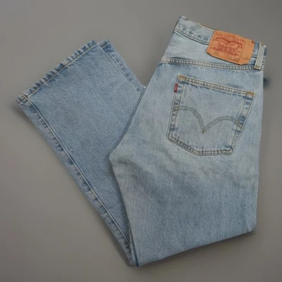 Pantalones de mezclilla vintage Levi’s 501 para hombre 34X29 (33X28) azul lavado claro de colección Foto 1 de 4