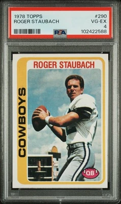1978 TOPPS #290 ROGER STAUBACH PSA 4 - Image 1 of 2
