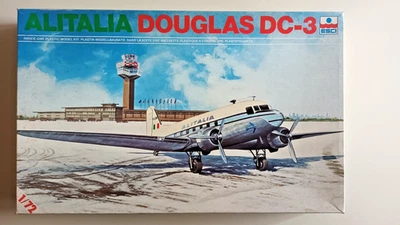 KIT Aeromodello DOUGLAS DC-3 ALITALIA - ESCI #90141 - anni '80 - VINTAGE - Immagine 1 di 4
