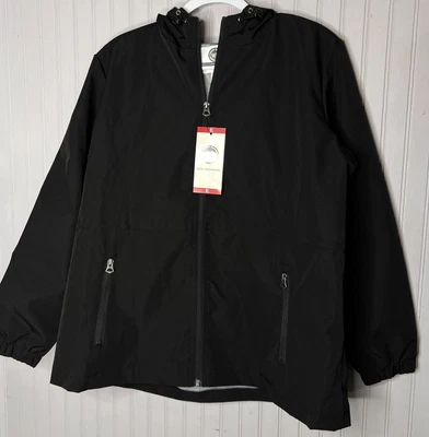 WP Jacket Womens XL Hood Full Zip Waterproof Windbreaker Mesh Lined Pockets NEW - Image 1 of 4