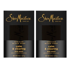 Jabón en barra negro africano SheaMoisture, hidratante, calmante y limpiador, 8 oz (paquete de 2) - Imagen 1 de 4