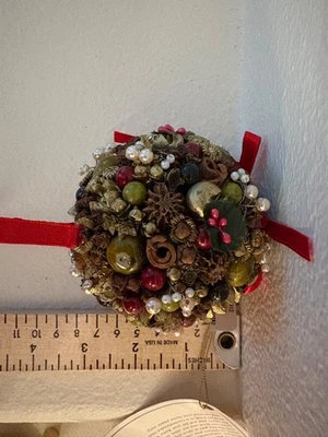 SALZBURG CREATIONS NUEVO CON ETIQUETAS Lingotes originales con cable rojo verde oro clavo bola de beso Foto 1 de 4