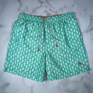 Tommy Bahama Para Hombres Estampado de Piña Playa Tabla Bañador Pantalones Cortos Verde EE. UU. Talla M - Imagen 1 de 17