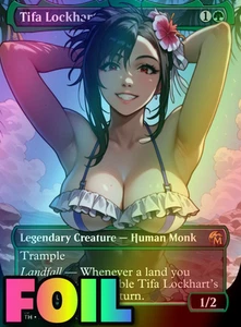 Tifa Lockhart Shining Spirit FOIL arte alterata carta playtest personalizzata - Foto 1 di 5