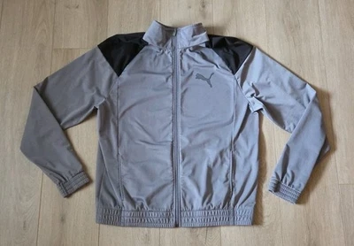 Chaqueta deportiva deportiva Puma Track para hombre grande negra gris cremallera completa Foto 1 de 4