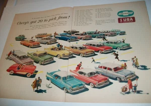 1957 Chevy Bel Air Del Ray210 150 Nomad Station Wagon 2p med-mag car ad-all line - Bild 1 von 1