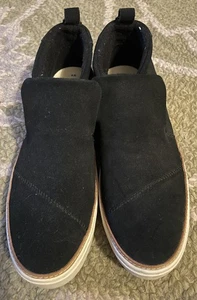 Botas Toms para mujer 9 Paxton informales sin cordones botín al tobillo 10014101 negras gamuza ¡USADAS EN EXCELENTE ESTADO! - Imagen 1 de 6