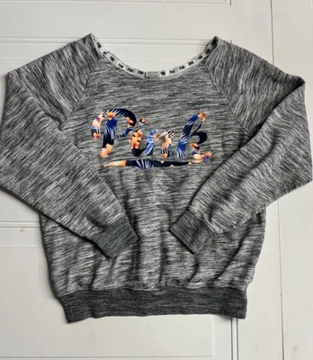 Women’s Victoria’s Secret Pink Off The Shoulder Tropical Sweatshirt Size S - Image 1 of 4