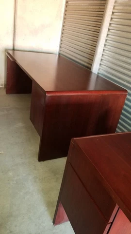 antique rosewood veneer executive desk Cover