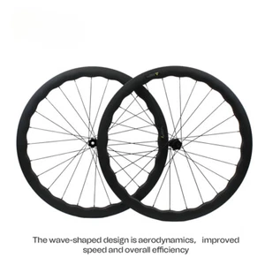 700c 6560 Carbon Road Bike Wheelset DT Ratchet Disc Brake Hub Tubeless Wheels - Picture 1 of 18
