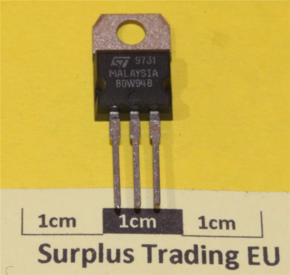 ST BDW94B PNP Darlington Power Transistor 80V 12A 80W TO-220 - Image 1 of 1