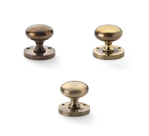 Solid Brass Sprung Victorian Georgian Mortice Door Knobs Pair Quality Set - Picture 1 of 10