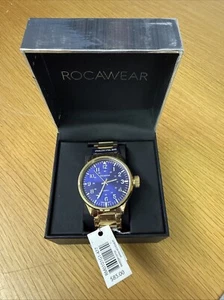 Vintage Men's Rocawear Watch - Purple Dial/Gold Band $85 MSRP NEW NEEDS BATTERY - Picture 1 of 3