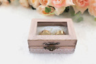 Blush Wedding Wedding Ring Box, Small Wooden Ring Bearer