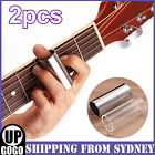 2xFinger Slide Stainless Steel + Glass Guitar Slide for Stringed Instrument 60mm