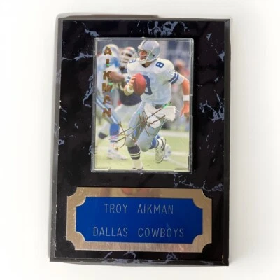 TARJETA DE FÚTBOL AMERICANO TROY AIKMAN PLACA GRABADA DALLAS COWBOYS NFL Foto 1 de 4