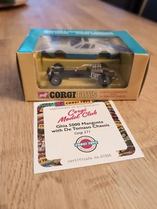 CORGI MODEL CLUB die cast no 271 Ghia 5000 Mangusta De tomaso Boxed With COA - Picture 1 of 14