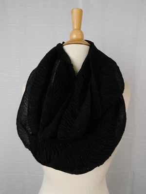 Bufanda con capucha Cejon Acanalada Ombre Metálica Infinity Loop - Negra #4470 Foto 1 de 2