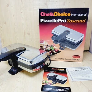 Chefs Choice International Pizzelle Pro Express Bake Toscano Maker 834 - Picture 1 of 17
