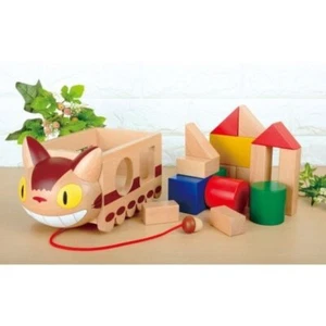 Cat Bus My Neighbor Totoro Wooden Building Blocks Set Studio Ghibli - Picture 1 of 9