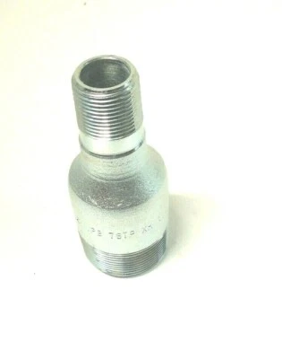 1-1/2" X 3/4" MNPT S/80 (XH) Concentric Swage Nipple Zinc Plated WPB SWG1080521 - Image 1 of 4