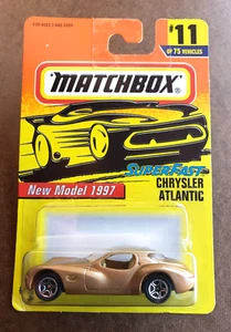 Matchbox Chrysler Atlantic 1997 dorado superrápido nuevos modelos 1997 #11/75 1:64 5SP - Imagen 1 de 17