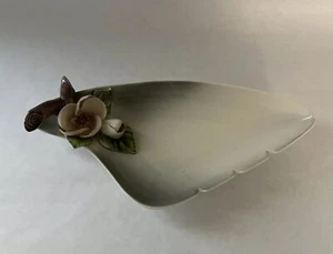 Antiguo Cenicero Vee Jackson San Gabriel Magnolia Flor Jabón Joyería Plato De Colección - Imagen 1 de 11