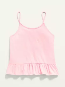 Old Navy Kid Girl Jersey Swing Ruffle Hem Cami Tee Tank Pink Size L XL XL Plus - Picture 1 of 3