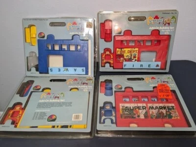 Vintage Scrabble People Add-on Building Set Lot of 4  Missing Parts - Image 1 of 4