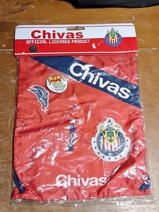 New CHIVAS DE GUADALAJARA Drawstring Gym Soccer Cinch Bag - Picture 1 of 5