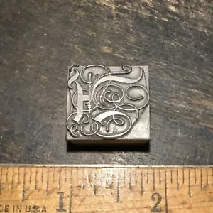 Printing Block ( Ornamental Lead Letter ?) Beautiful Details & Design! #30 - Picture 1 of 6