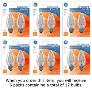 Ge Lighting 40w, 350 Lumen, Faceted, Ceiling fan Bulbs, 12 Bulbs - Picture 1 of 8