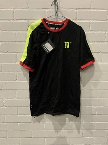 BNWT Men’s 11 Degrees Contrast Ringer T Shirt Size M  - Picture 1 of 8