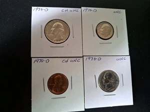 1970-D Group Of 4 Coins - Picture 1 of 2
