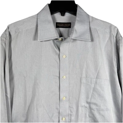 Donald Trump Signature Button Up Shirt Mens 17.5 34/35 Gray French Cuff Business - Image 1 of 4