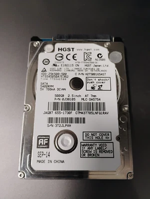 HGST Z5K500-500 HTS545050A7E362 500GB 2.5" SATA III Laptop Hard Drive Good - Image 1 of 2