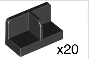 Lego 93095/18971 - 1x2 Panel mit Mittelteiler-Fersenschutz schwarz Neu Stck 20 - Bild 1 von 1