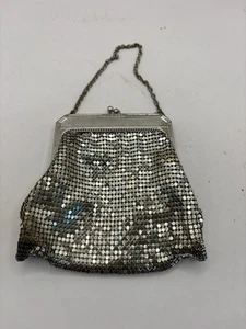 Vintage Art Deco Whiting & Davis Silver Mesh Purse Chain - Picture 1 of 9