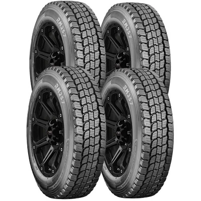 (QTY 4) 245/70R19.5 Roadmaster RM257 Regional Drive 136M LRH Black Wall Tires Foto 1 de 4