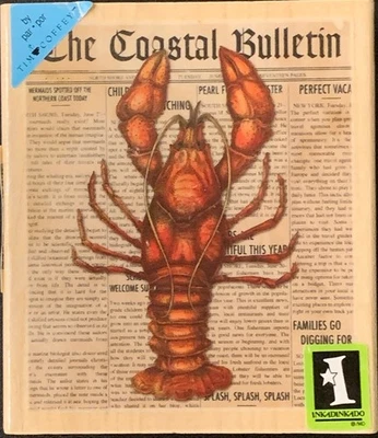 Sello de goma de periódico Inkadinkado Tim Coffey Langosta Boletín Costero Foto 1 de 3