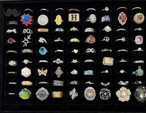 Huge Lot Of 81 Fashion Rings! Many Different Styles And Materials! - Picture 1 of 11