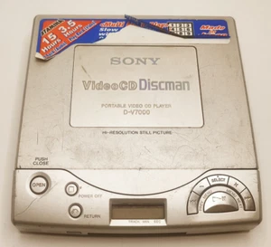 SONY Vintage Discman Portable Video CD Player D-V7000 - For Repair - Picture 1 of 17