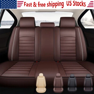 Leather Car Seat Covers Full Set for BMW X1 X2 X3 X4 X5 X6 Z4 5-Seats Front Rear — 第 1/4 张图片
