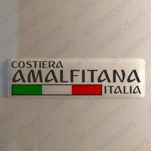 Costiera Amalfitana Italia Adesivi Adesivo Bandiera 120x30mm Resinati 3D - Imagen 1 de 1