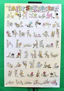 Daily Sexercise noveltie poster 24" X 36" NOS (b679) - Picture 1 of 3